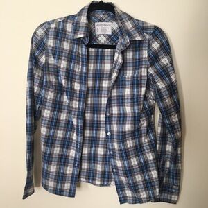 Aeropostale blue plaid button down size small